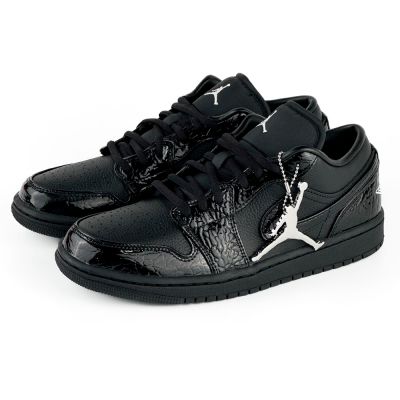 Nike Air Jordan 1 Low Se Patent Elephant Black