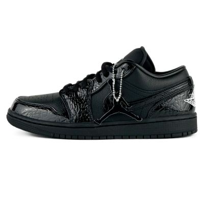 Nike Air Jordan 1 Low Se Patent Elephant Black