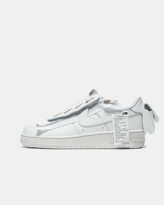 Nike Air Force Custom Zip White