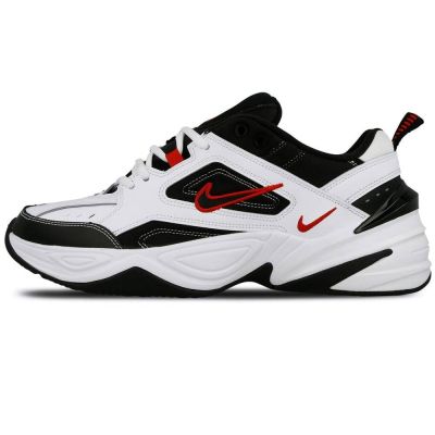 Nike M2K Tekno Black White Red Logo