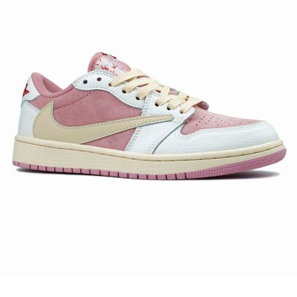 Jordan 1 Low Og Sp Travis Scott Pink White Beige