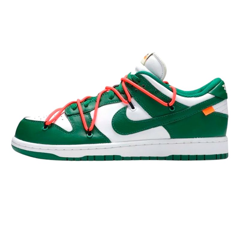 Nike SB Dunk X Off White Pine Green Orange Laces
