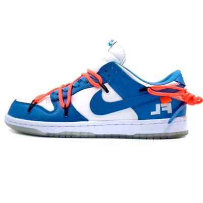 Nike SB Dunk X Off White Blue Orange Laces
